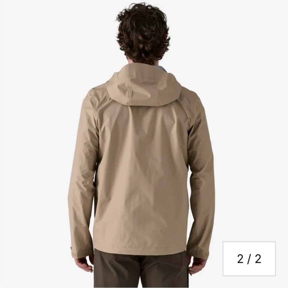 Patagonia Men's XL Torrentshell 3L Jacket Rain Waterproof Grey Tan NWT - Picture 8 of 10